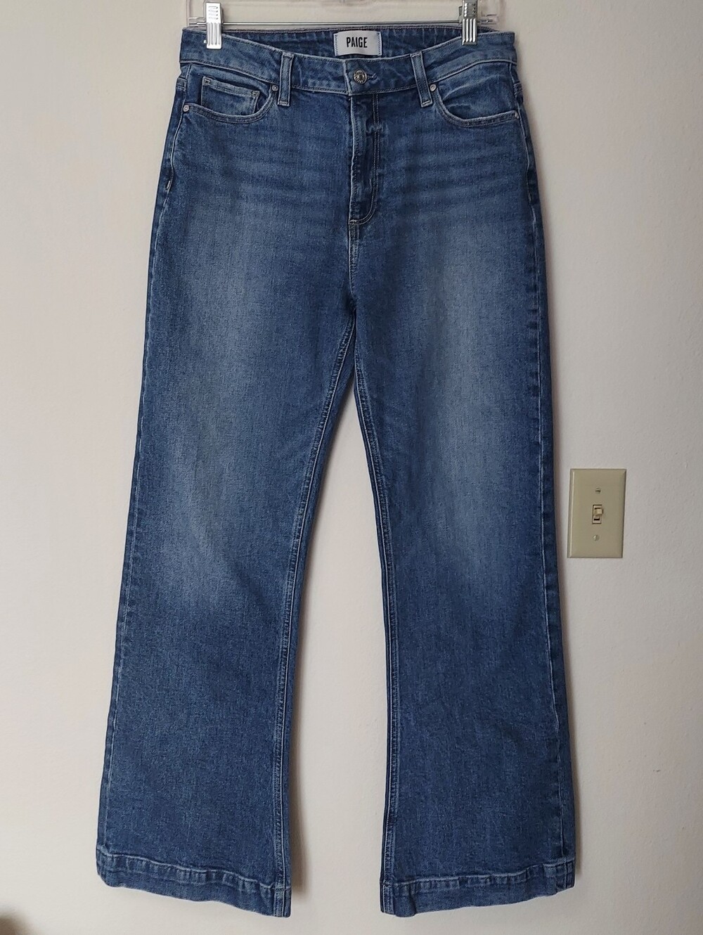 PAIGE Blue Wide Leg Flare Jeans